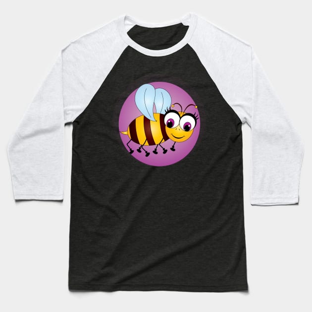 honey bee : flying bee Baseball T-Shirt by Lumphord-lune